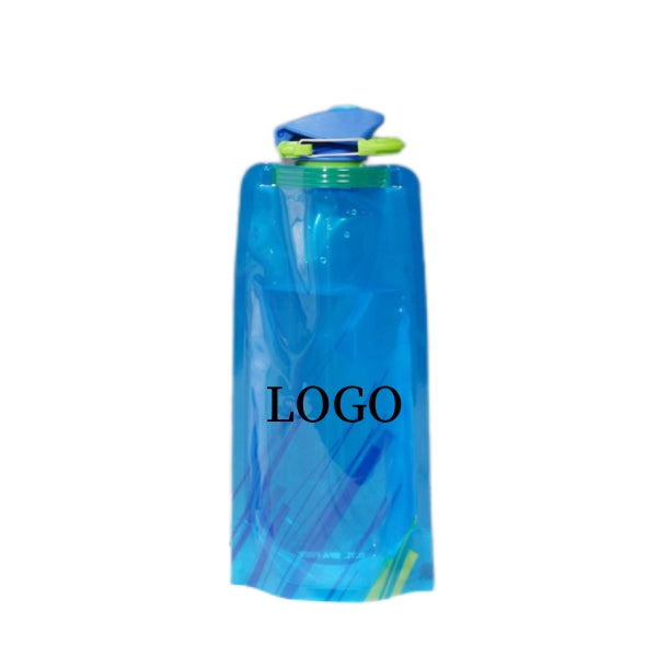 Water Bottle Bag Collapsible Flip-Top Lid & Clip