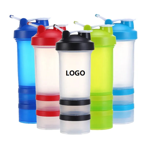 Plastic Gym Sport Water Bottle Protein Shaker Cup