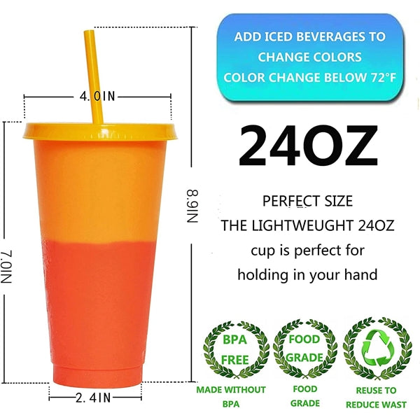 24 Oz Color Changing Cups