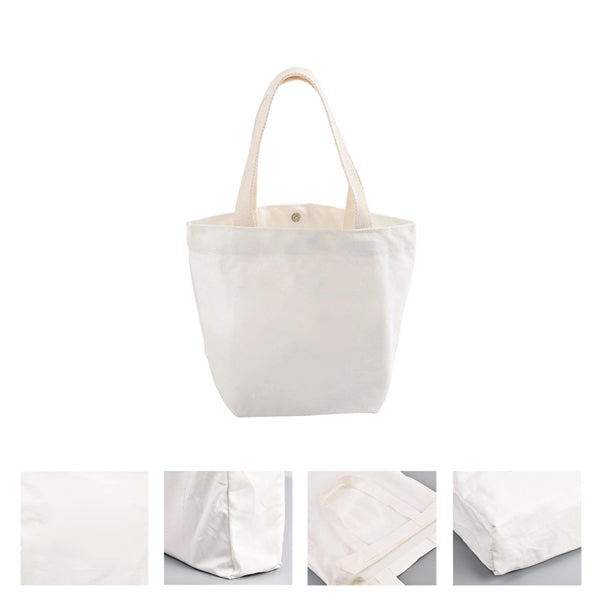 Canvas Shopping Tote Bag with Bottom and Sides