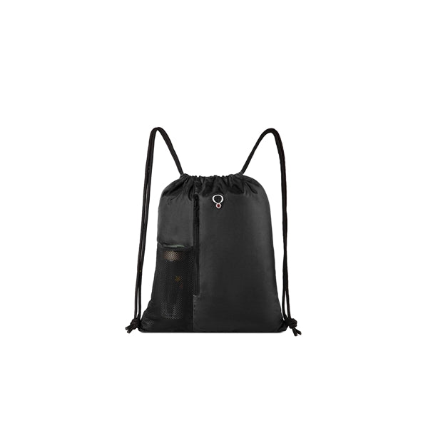 Drawstring Backpack Bag with Headphone Hole