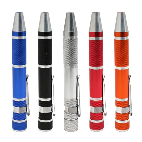 8 Bit Metal Screwdriver Tool Kit with Clip
