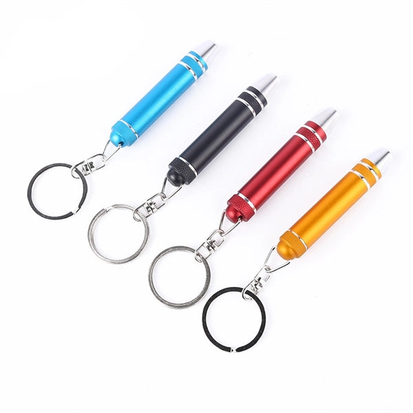 3 Bit Metal Screwdriver Tool Kit With Keychain