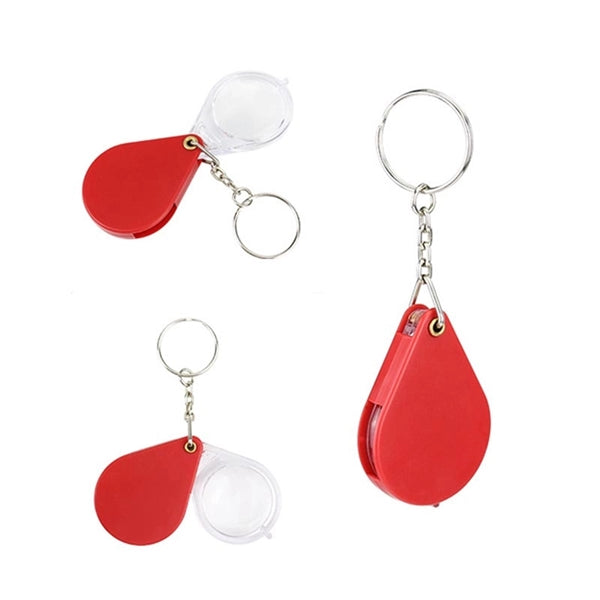 Foldable ABS Magnifier with Keychain