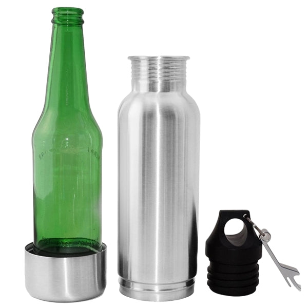12 oz Stainless Steel Beer Can Bottle Cooler with Opener