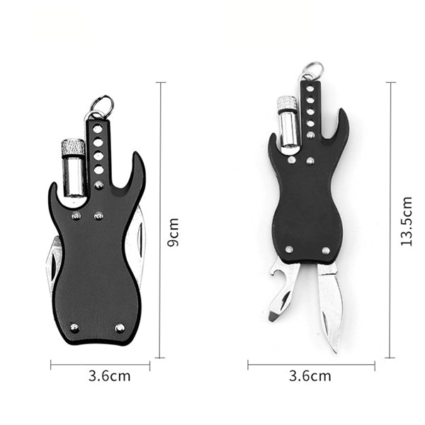 Multi Tool Kit Keychain Bottle Opener Cutlery With Led Light