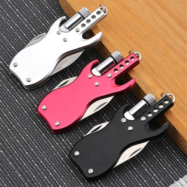 Multi Tool Kit Keychain Bottle Opener Cutlery With Led Light
