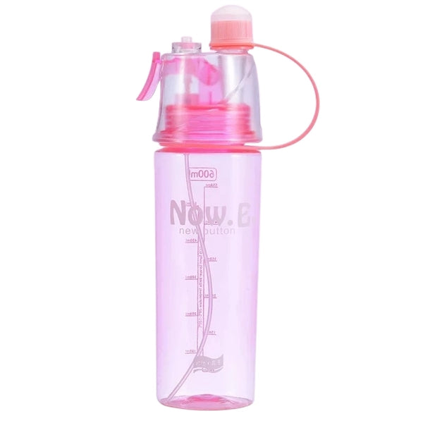 14/20 oz 2 in 1 Spray Drink and Mist Water Bottle With Straw