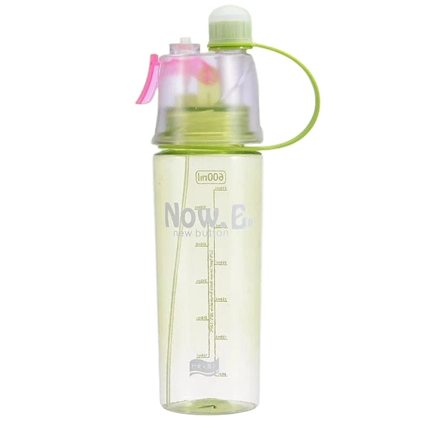 14/20 oz 2 in 1 Spray Drink and Mist Water Bottle With Straw