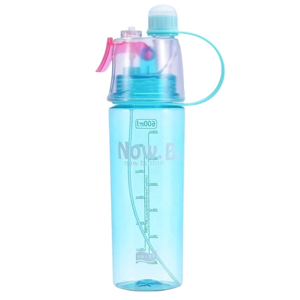 14/20 oz 2 in 1 Spray Drink and Mist Water Bottle With Straw