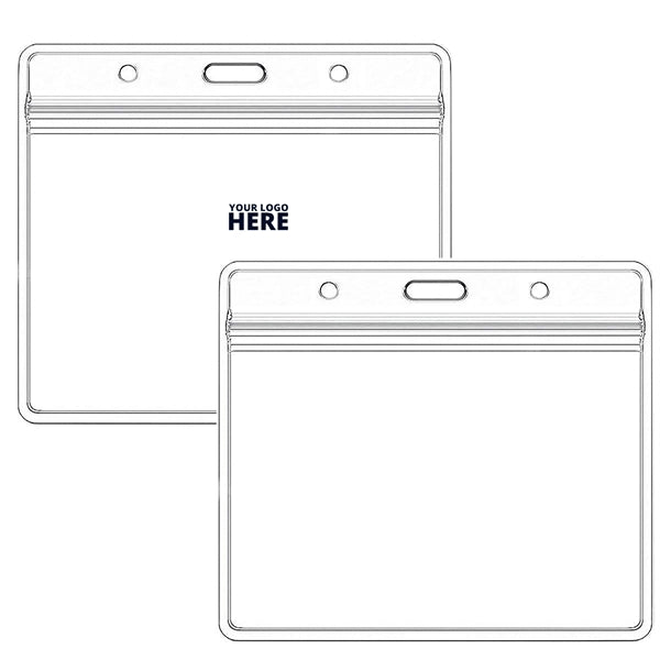 Horizontal ID Card Name Tag Badge Holder