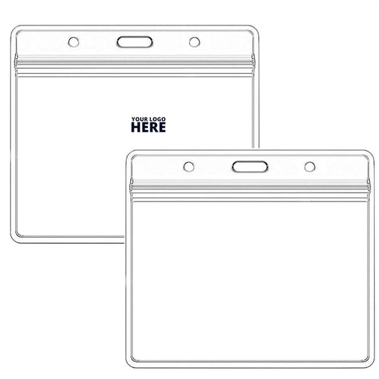 Horizontal ID Card Name Tag Badge Holder