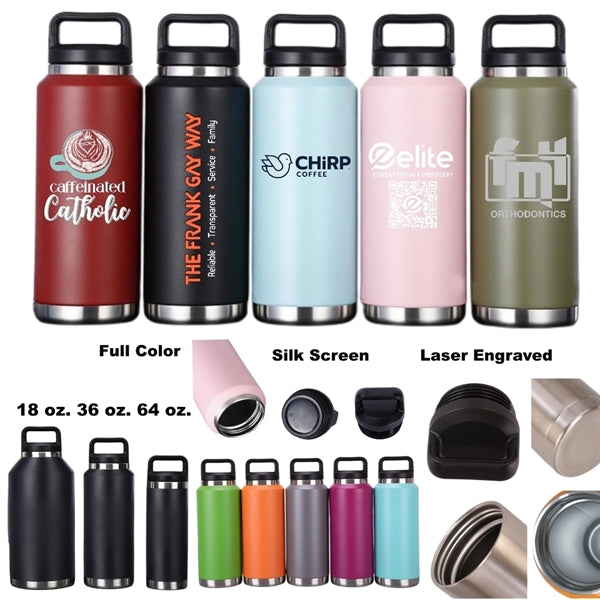 18/36/64 oz Double Vacuum Insulated Water Bottle Flask