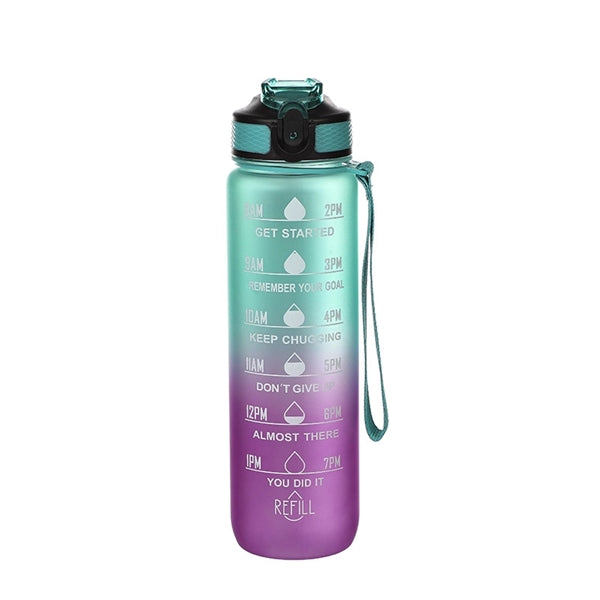1 Litre 24 oz Tritan Water Bottle with StrawTime Maker