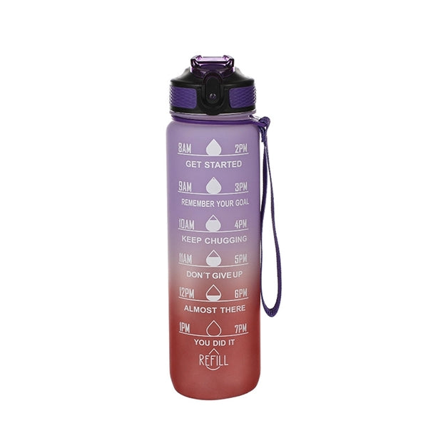 1 Litre 24 oz Tritan Water Bottle with StrawTime Maker