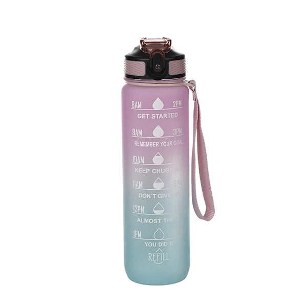 1 Litre 24 oz Tritan Water Bottle with StrawTime Maker