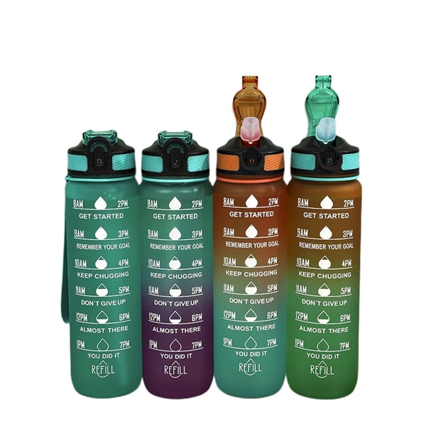 1 Litre 24 oz Tritan Water Bottle with StrawTime Maker