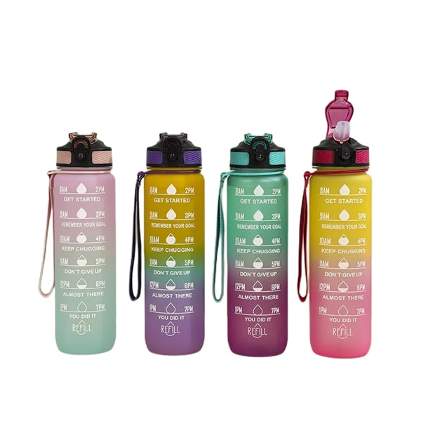 1 Litre 24 oz Tritan Water Bottle with StrawTime Maker