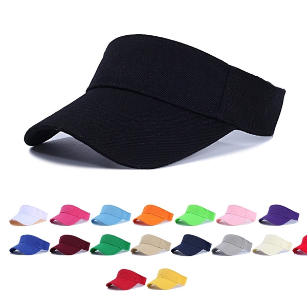 Wide Brim Hollow Top Sun Visor Hat Adjustable Sport Caps