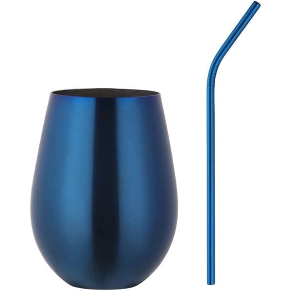 17oz Egg Shaped Tumbler With Straw