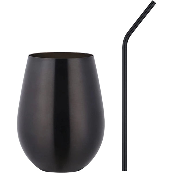 17oz Egg Shaped Tumbler With Straw