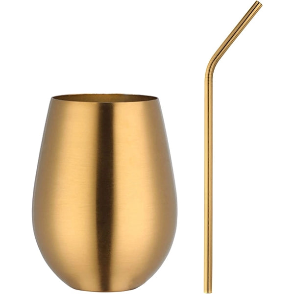 17oz Egg Shaped Tumbler With Straw