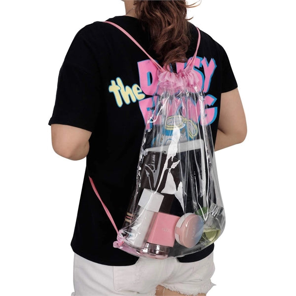 Clear PVC Drawstring Cinch Bag
