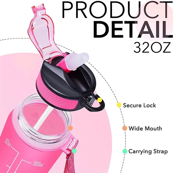 32 OZ Motivational Water Bottles