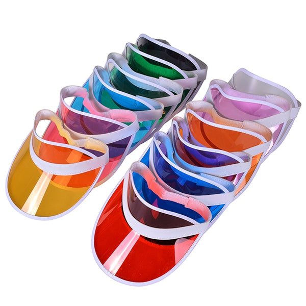 Clear Retro Vibes PVC Poker Visor