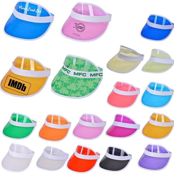 Clear Retro Vibes PVC Poker Visor