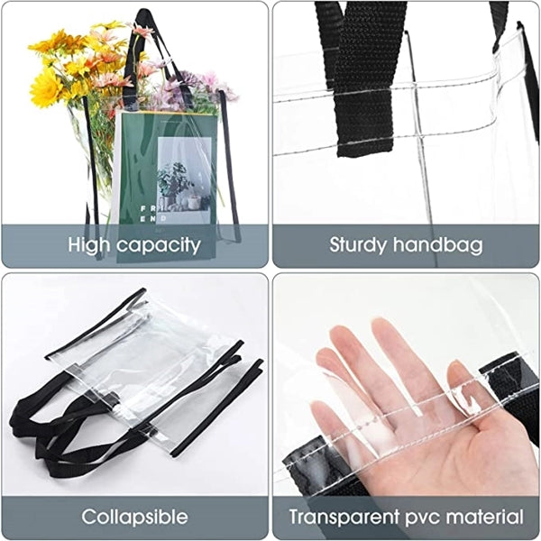 Clear Tote Bags 12" x 12" x 6"