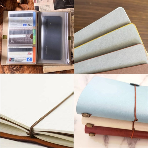 Vintage Leather Refillable Travel Journal Sketch Notebook