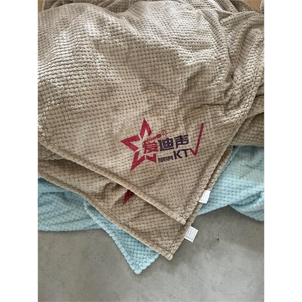 Waffle Textured Soft Throw Fleece Blankets