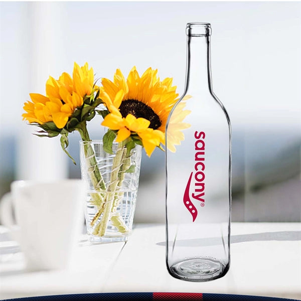 Ascle Glass Wine Bottle - 25 OZ.