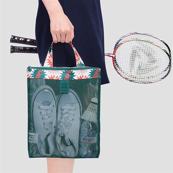 Coating Mesh Handy Pouch Bag
