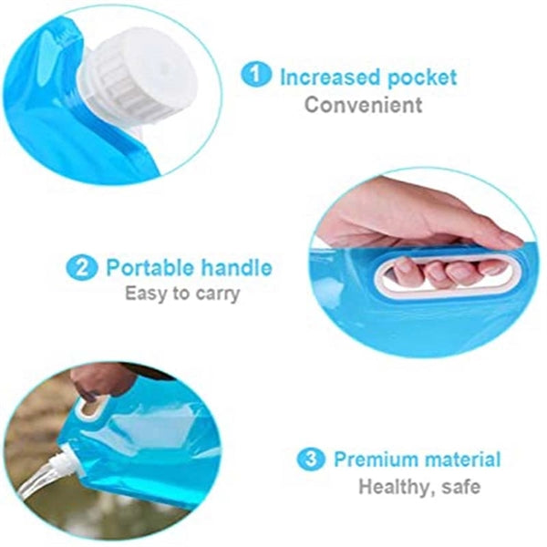 1.3 Gallon Collapsible Water Bags Storage