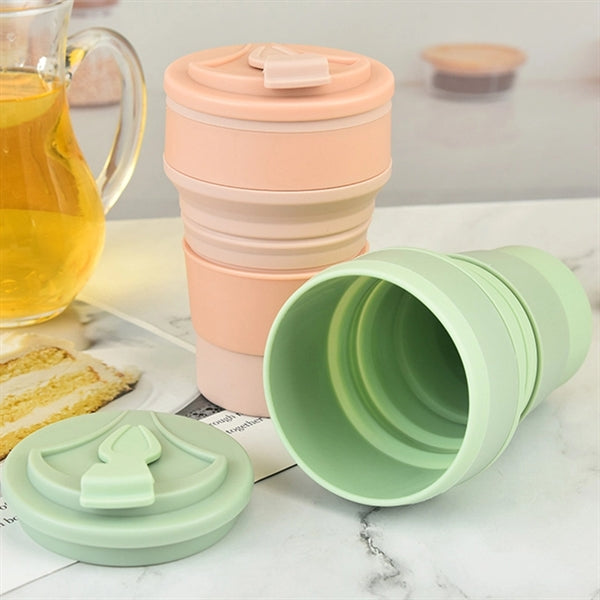 11oz Silicone Folding Collapsible Cup Retractable Coffee Mug