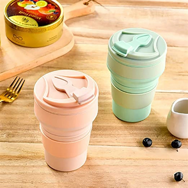 11oz Silicone Folding Collapsible Cup Retractable Coffee Mug