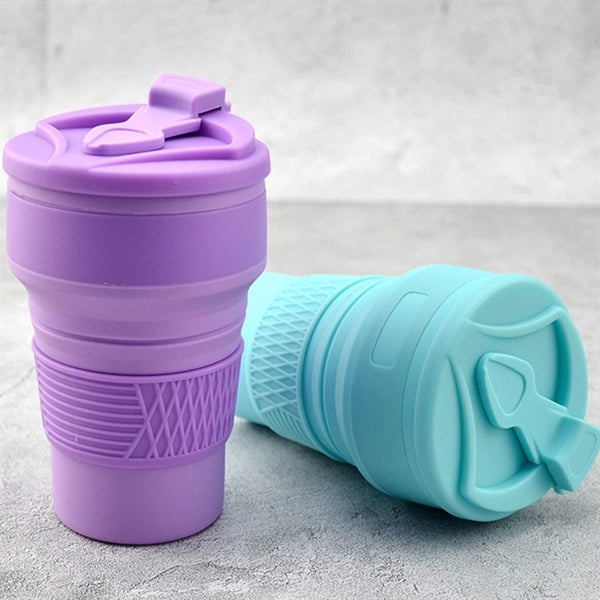 11oz Silicone Folding Outdoor Cup Collapsible Car Coffee Mug