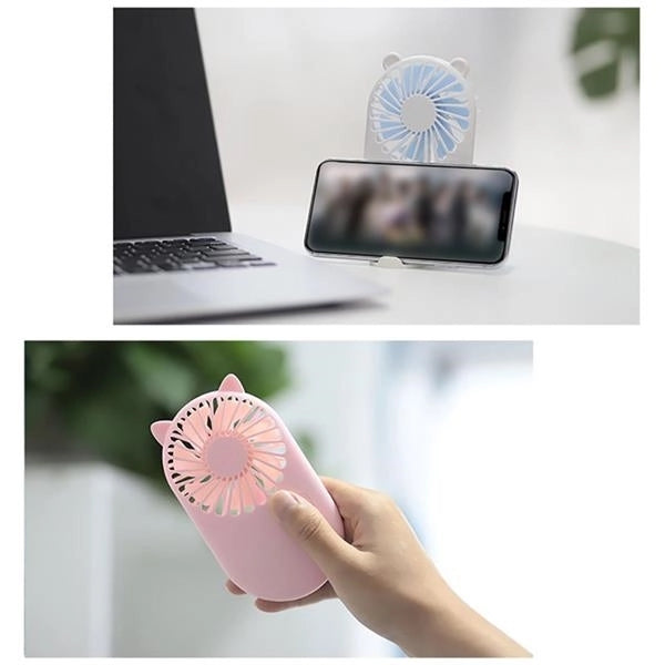 2 in 1 Mini Handheld Desk Cooling USB Fan
