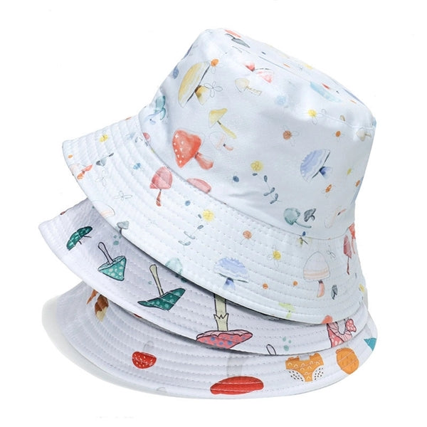 Unisex Print Double Side Wear Reversible Bucket Hat