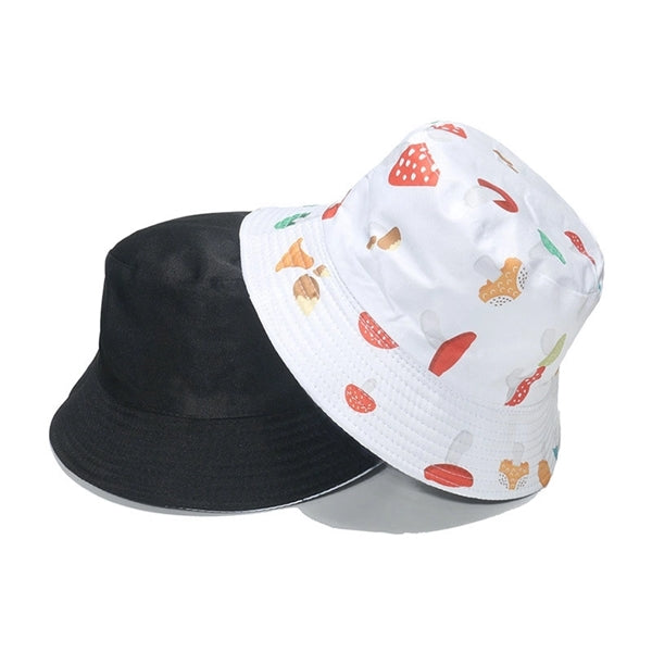 Unisex Print Double Side Wear Reversible Bucket Hat