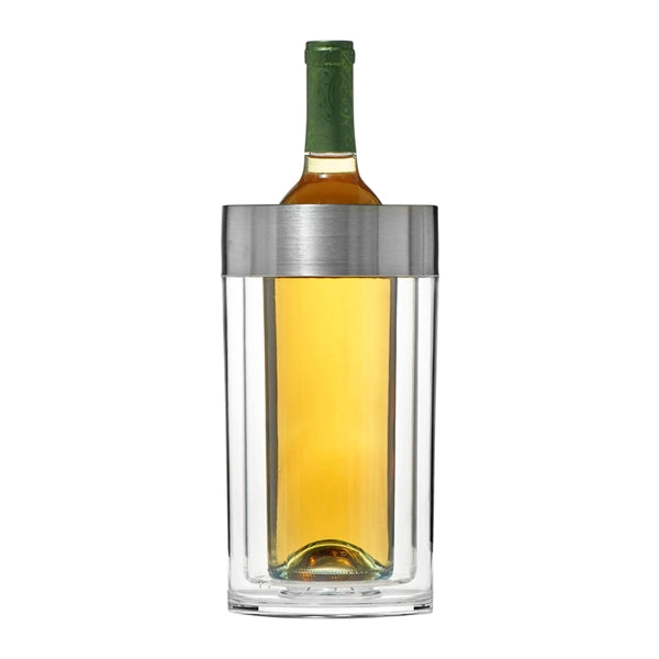 Hybrid Stainless Steel and Acrylic 1-Bottle Wine Chiller