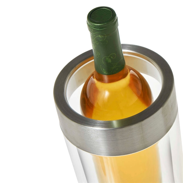 Hybrid Stainless Steel and Acrylic 1-Bottle Wine Chiller
