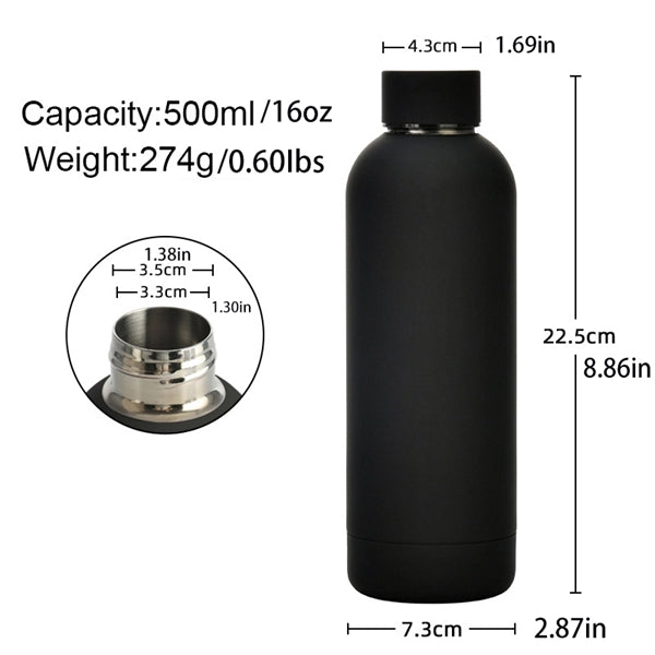 16oz Double Wall Stainless Steel Water Bottle