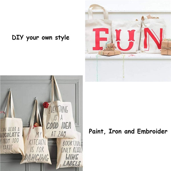 Canvas Tote Bag with Zipper