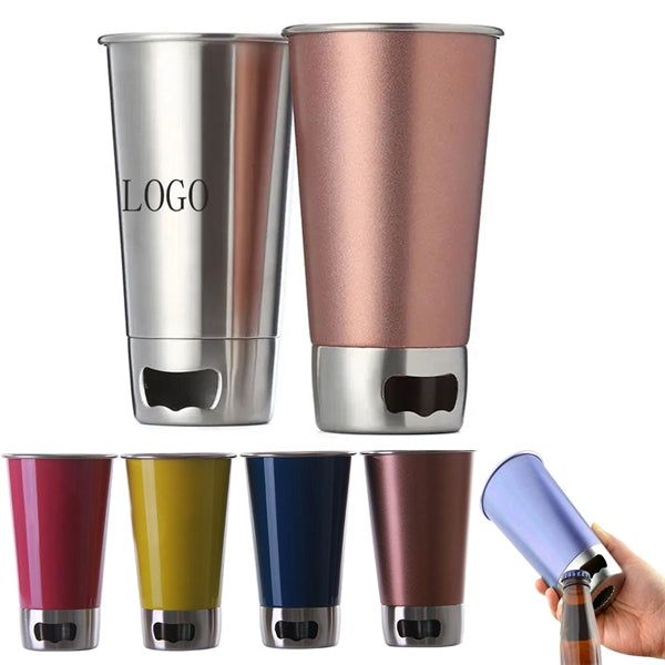 Stainless Steel Tumbler with Bottle Opener