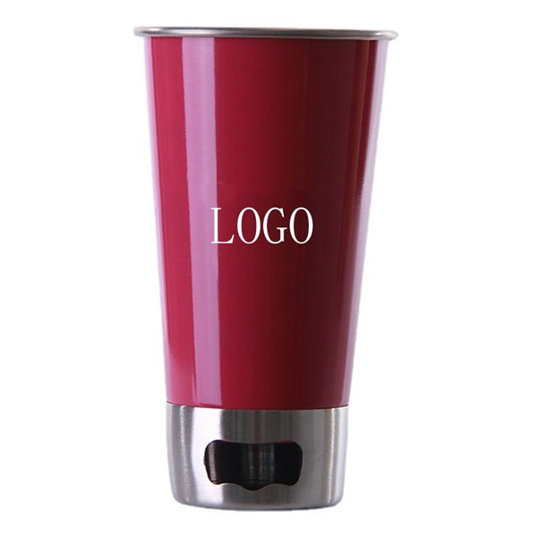 Stainless Steel Tumbler with Bottle Opener