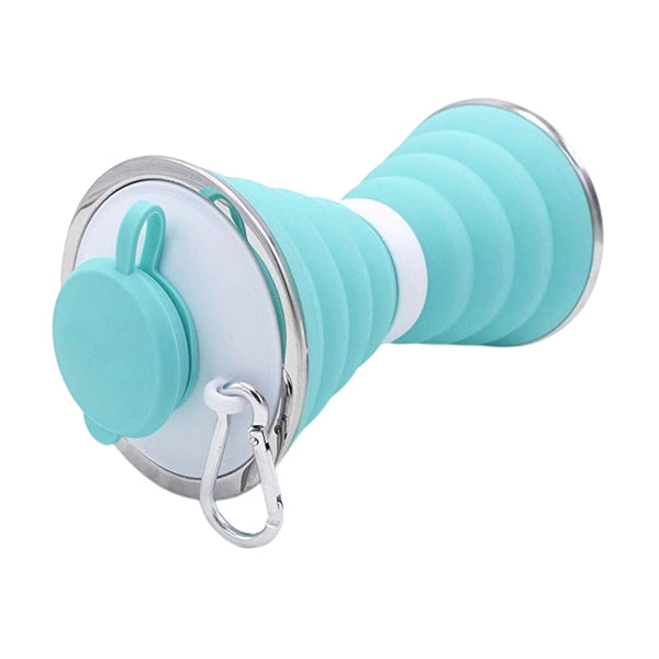 500 ML Silicone Collapsible Water Bottle With Carabiner