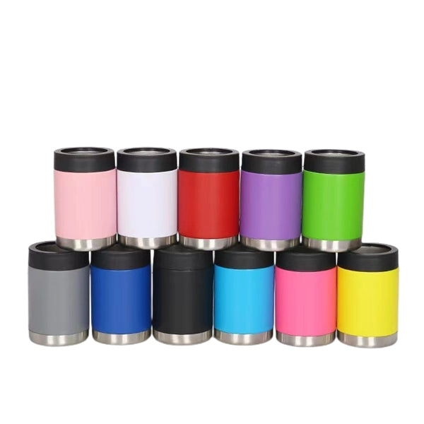 12/14 oz Double Wall Stainless Steel Insulated Can Cooler